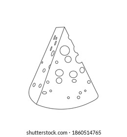 Cheese line icon, outline vector sign.Cheese icon, cheese symbol isolated on white background.
