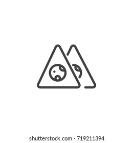 Cheese line icon, outline vector sign, linear style pictogram isolated on white. Symbol, logo illustration. Editable stroke