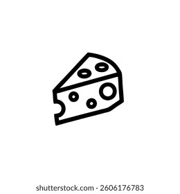 Cheese line icon. Parmesan, mozzarella, yogurt, ricotta, butter, blue cheese piece vector illustration. Outline sign for dairy product store. 