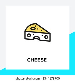 CHEESE LINE ICON SET