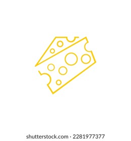 Käseliniensymbol. Logo der Käsehandlung auf Gelb