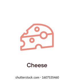 Cheese line icon - Vector