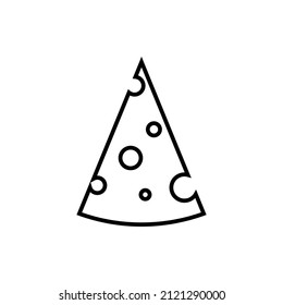 Cheese line icon, vector outline logo isolated on white background