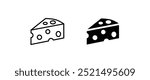 Cheese line icons set, editable stroke isolated on white, linear vector outline illustration, symbol logo design style