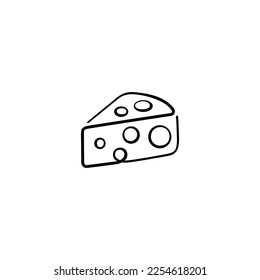 Cheese Line Style Icon Design