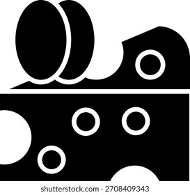 Cheese Line vector Icon Design