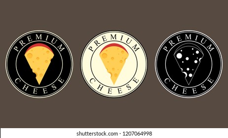 Cheese logo design. location symbol. vector.