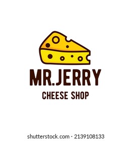 Cheese Logo Design Vector Illustration
