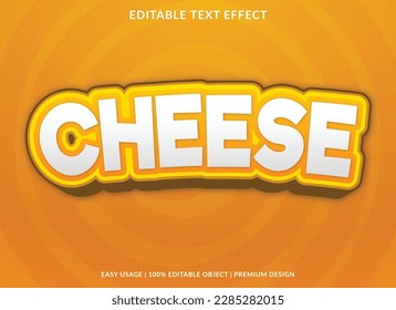 cheese logo editable text effect template