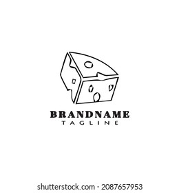 plantilla de diseño de icono de logotipo de queso ilustración vectorial moderna