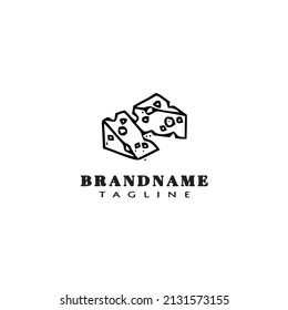 cheese logo icon design template modern vector illustration