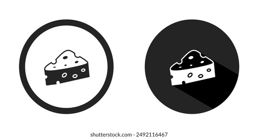 Cheese logo. Cheese icon vector design black color. Stock vector.