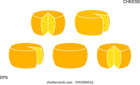 Cheese logo. Isolated cheese on white background