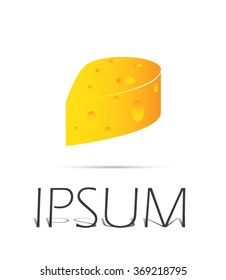 Cheese logo, isolated on white background.