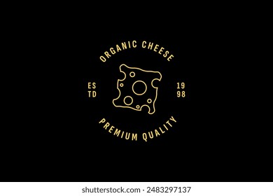 Ilustración del icono del Vector del logotipo del queso