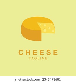 cheese logo vector illustration design with slogan template