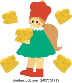 Cheese Lover girl for Cheese Day