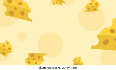 Cheese lovers day Background with copy space for text on yellow background ,for January 20, Vector illustration EPS 10