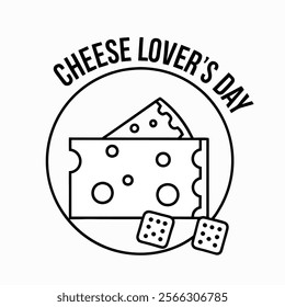 Cheese Lover's Day simple art