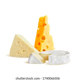 Käse niedriger Poly. Frischer, nahrhafter, schmackhafter Brienkäse. Vector-Abbildung. Käse in Triangulationstechnik.