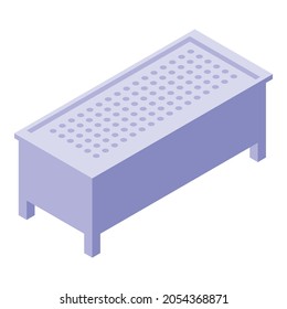 Icono de fabricación de queso. Isometric, icono vectorial de manufactura de queso para diseño web aislado en fondo blanco