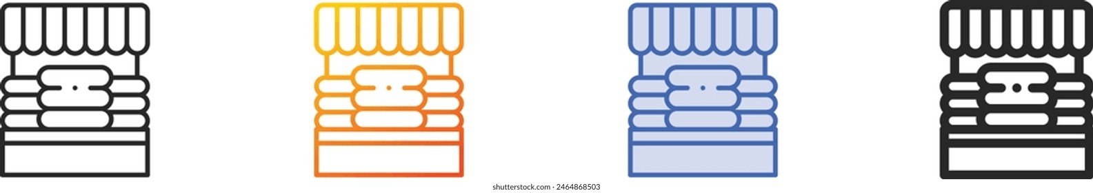 cheese market icon.Thin Linear, Gradient, Blue Stroke and bold Style Design Isolated On White Background