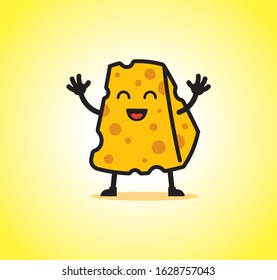 cheese mascot character vector design