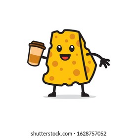 cheese mascot character vector design