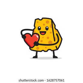 cheese mascot character vector design