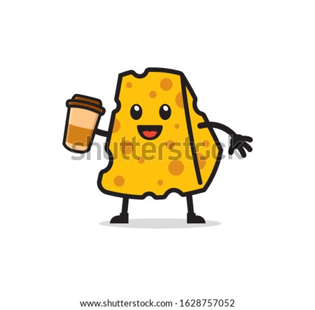 cheese mascot character vector design