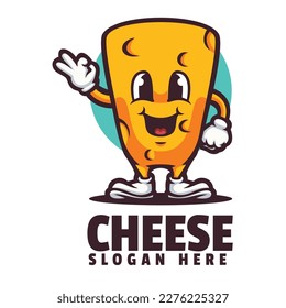 Käse-Mascot-Logo-Design-Vektorgrafik