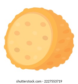 Vector de caricatura de icono de harina de queso. Cocina. Cocina de aperitivos