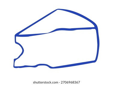 Doodle mediterráneo de queso. Vector doodle ilustración icono aislado en blanco bg.