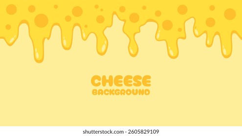 Cheese melted dripping liquid background wallpaper vector yellow in flat style design