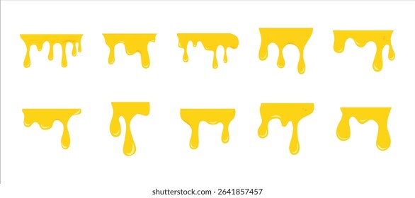 Cheese Melted Vector Set Illustration