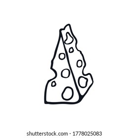 Cheese milk food logo icon sign Doodle design Hand drawn Modern creative black pen style Fashion print clothes apparel greeting invitation card cover banner poster flyer menu websites Vector