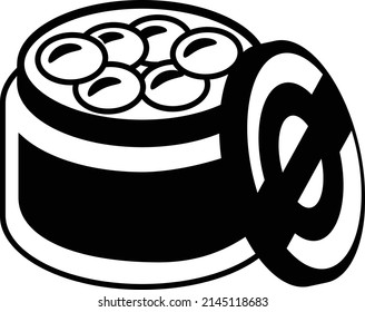 Diseño de icono vectorial de moldes y prensas de queso, símbolo de cáscara, signo de fábrica de producción de queso, productos lácteos y proceso de conservación de alimentos, ilustración de existencias de moho de queso, concepto de molde de queso,