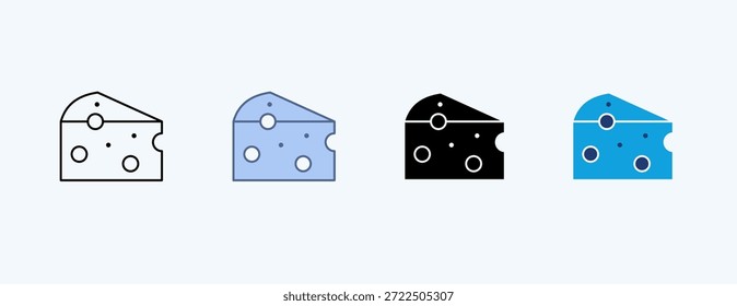 Vector de ilustración de icono múltiple de queso