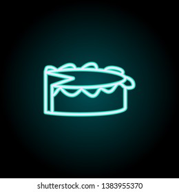 cheese neon icon. Elements of fast food set. Simple icon for websites, web design, mobile app, info graphics