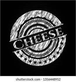 Cheese on blackboard