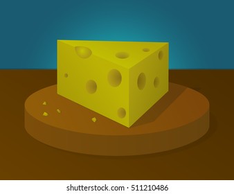 cheese on a place mat