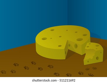 cheese on the table the rest of the rat