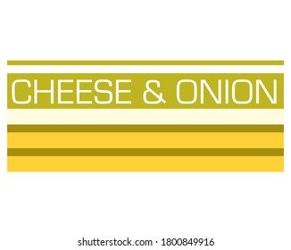 Cheese and Onion vector graphic on a white background