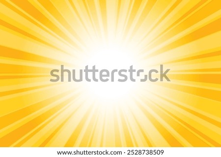 Cheese Orange Sunburst Pattern Background. Abstract sun rays flare background. Bright comic sunburst effect background for templates, sales banners, events, ads, web, and much more.
