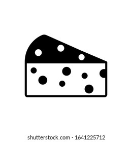 Cheese outline icon. Symbol, logo illustration for mobile concept and web design.