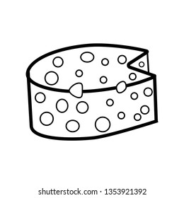 cheese Outline vector icon