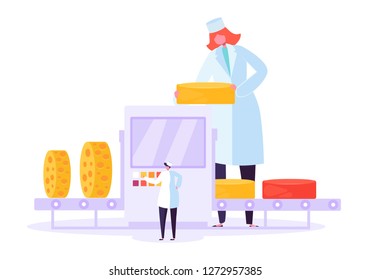 Cheese Packaging Production Factory Line Milk Stock Vector (Royalty ...