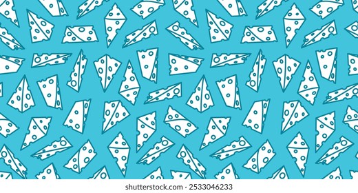 Cheese pattern background. Seamless pattern of cheese doodle illustration background.	Cheese doodle pattern background. Seamless Pattern of a Cheese. 