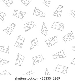 Cheese pattern background. Seamless pattern of cheese doodle illustration background.	Cheese doodle pattern background. Seamless Pattern of a Cheese. 