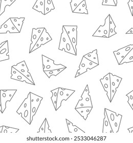 Cheese pattern background. Seamless pattern of cheese doodle illustration background.	Cheese doodle pattern background. Seamless Pattern of a Cheese. 